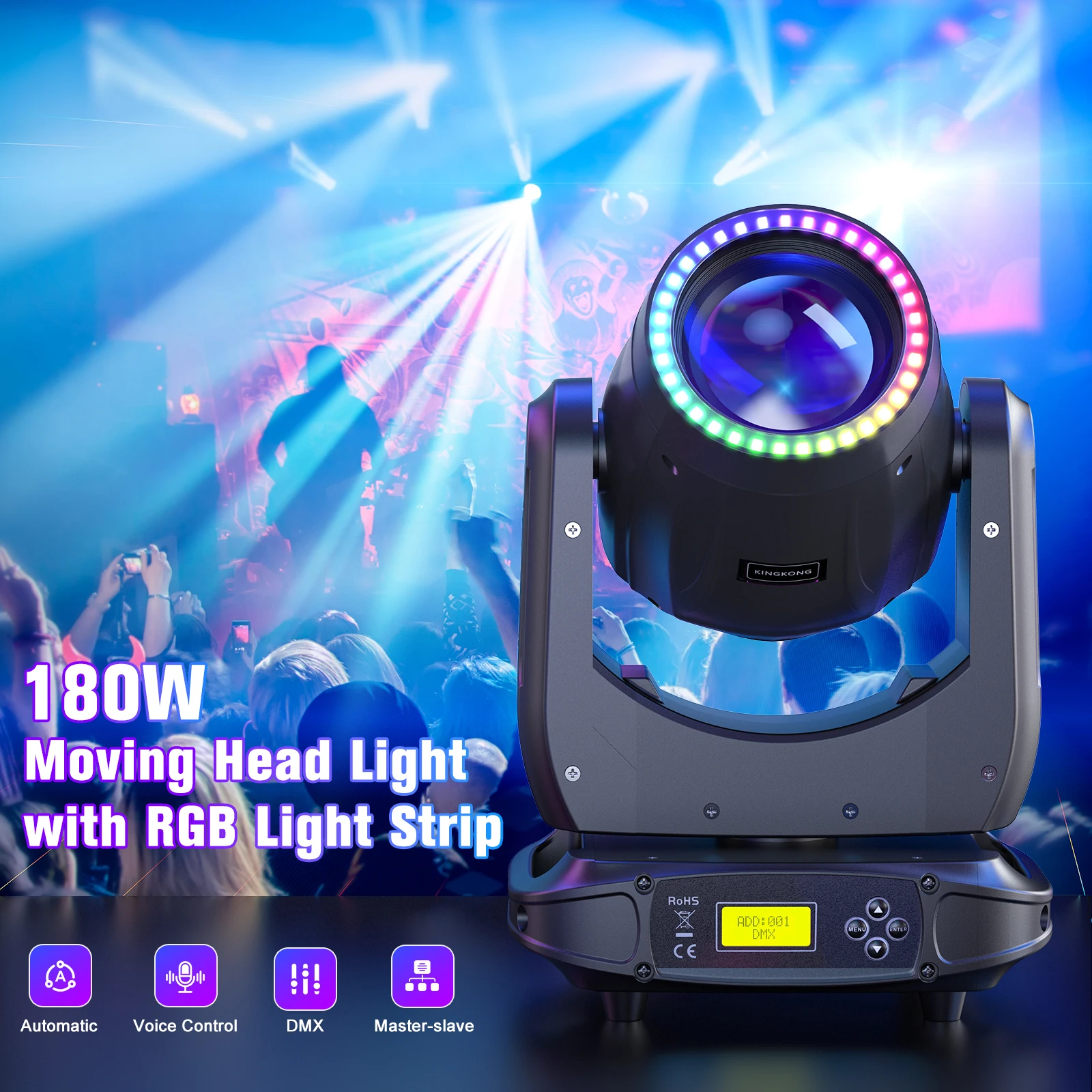 ZQ02241 - 180W Ultra Bright Moving Head Lights for Parties