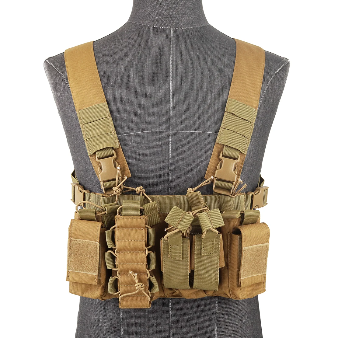 Lightweight Modular Micro Polyester Vest Bag Tactical Chest Rig with Mag Pouch & Cross Strap for Hunting Men Outdoor
