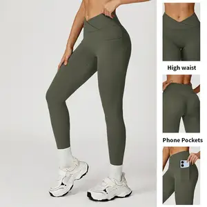 Fuyida Apparel Custom High Waisted Soft Fitness Leggings Workout Yoga Pant Tummy Control Butt Lifting Fitness Yoga Leggings