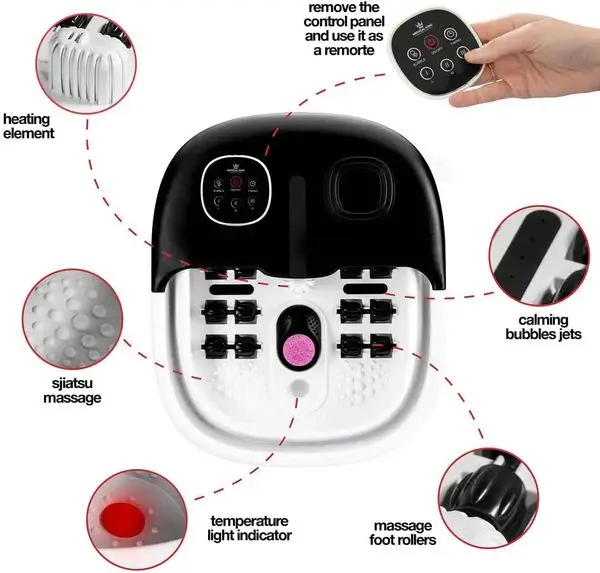 Portable Relax Foldable Soaking Bucket Basin Foot Massager Collapsible Pedicure Foot Spa Bath for Family