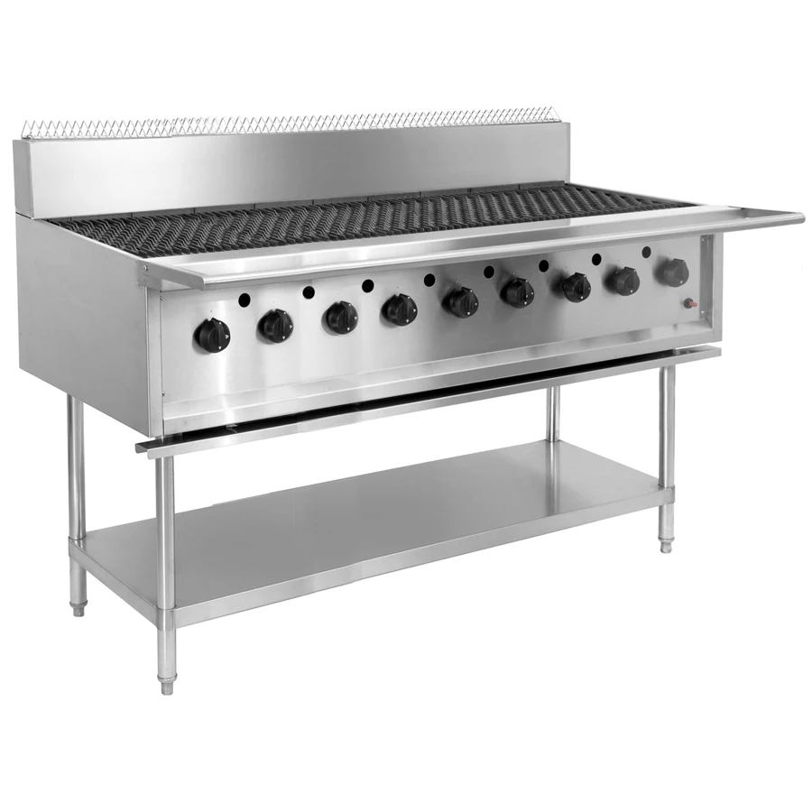 Commercial Kitchen Equipment Stainless Steel Flat Gas Halfgrooved