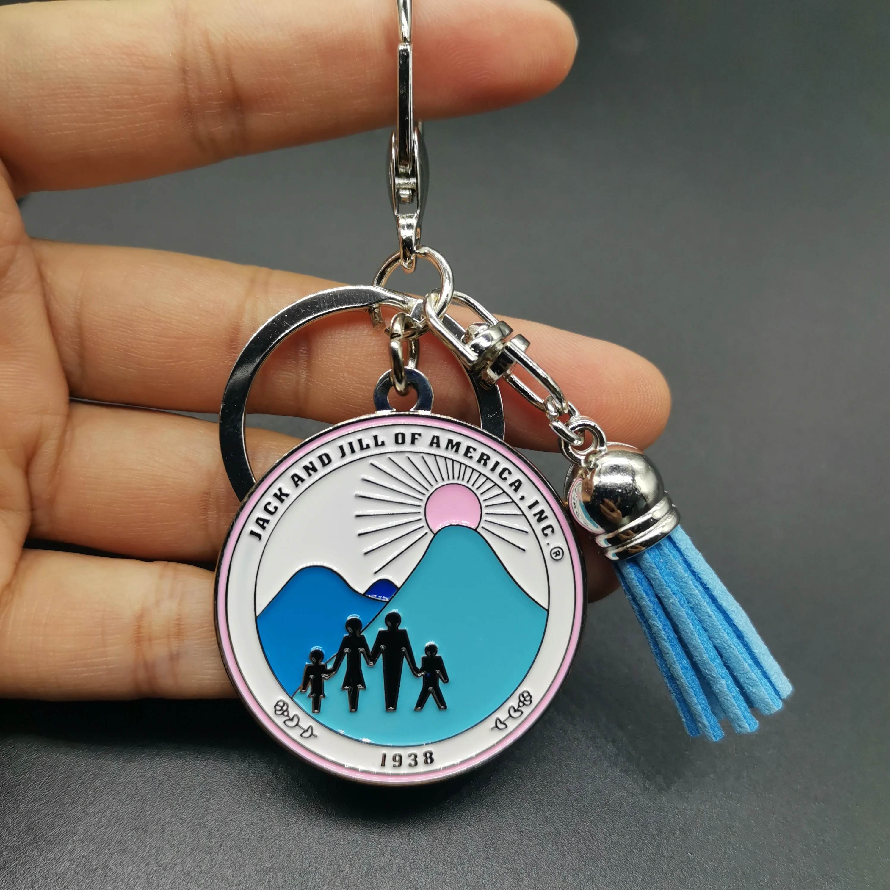 Jack and Jill Metal Keychain - Custom Design for Parties