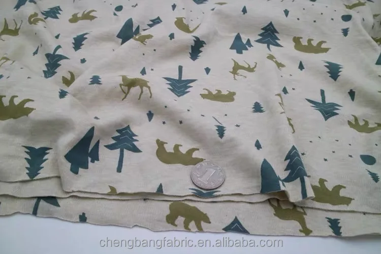 
 Оптовая продажа, индивидуальный дизайн, 100% хлопок, трикотажная ткань с принтом для детской одежды  