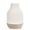 White ceramic cover + rubber wood base