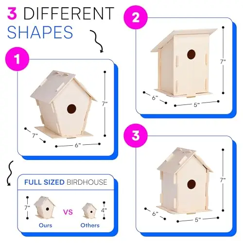 Kit fai da te per casetta per uccelli: vero legno verniciabile, progetto per bambini - Italia