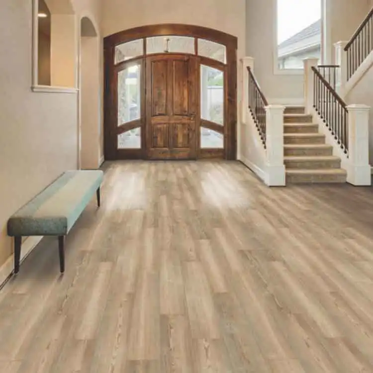 High Gloss Click Lock Spc Flooring 4mm 5mm 6mm 7mm 8mm Waterproof Luxury Vinyl Flooring with Cork Backing in Wood Design