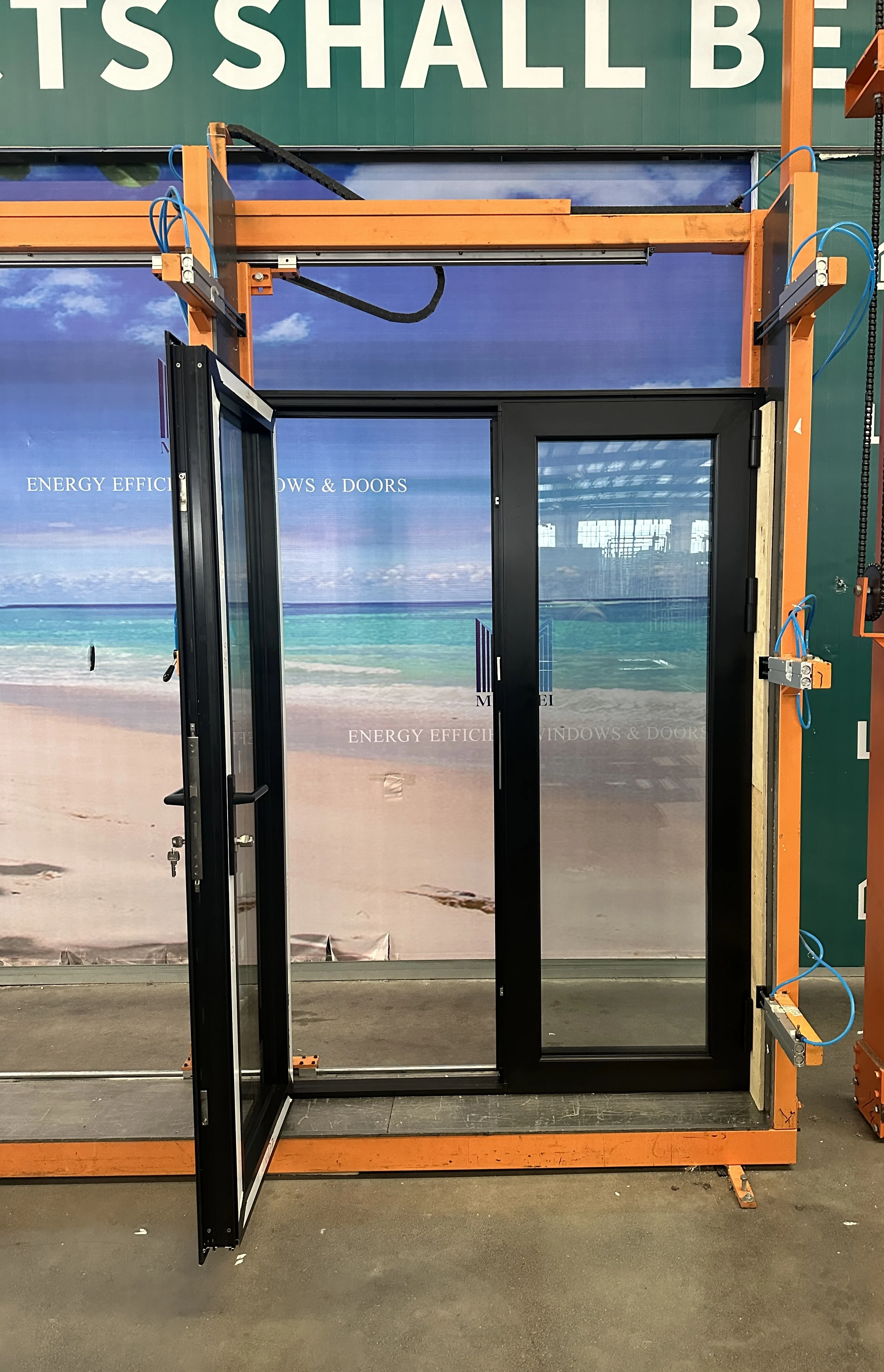 Minglei Energy Efficient Thermal Break Aluminum Exterior Glass Door French Modern Door supplier