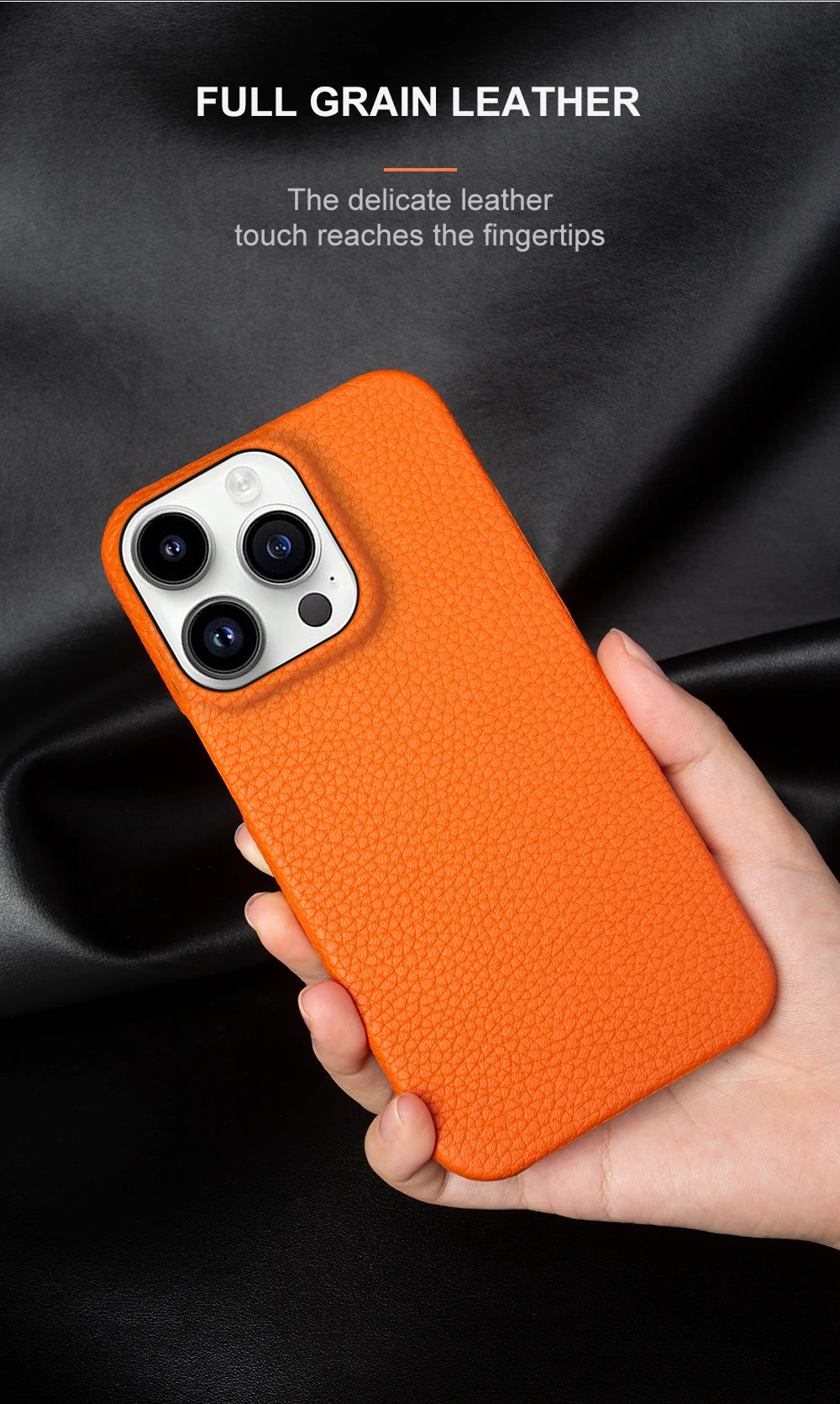 Genuine Leather Mobile Phone Case For Iphone 14 Pro Leather Phone Case