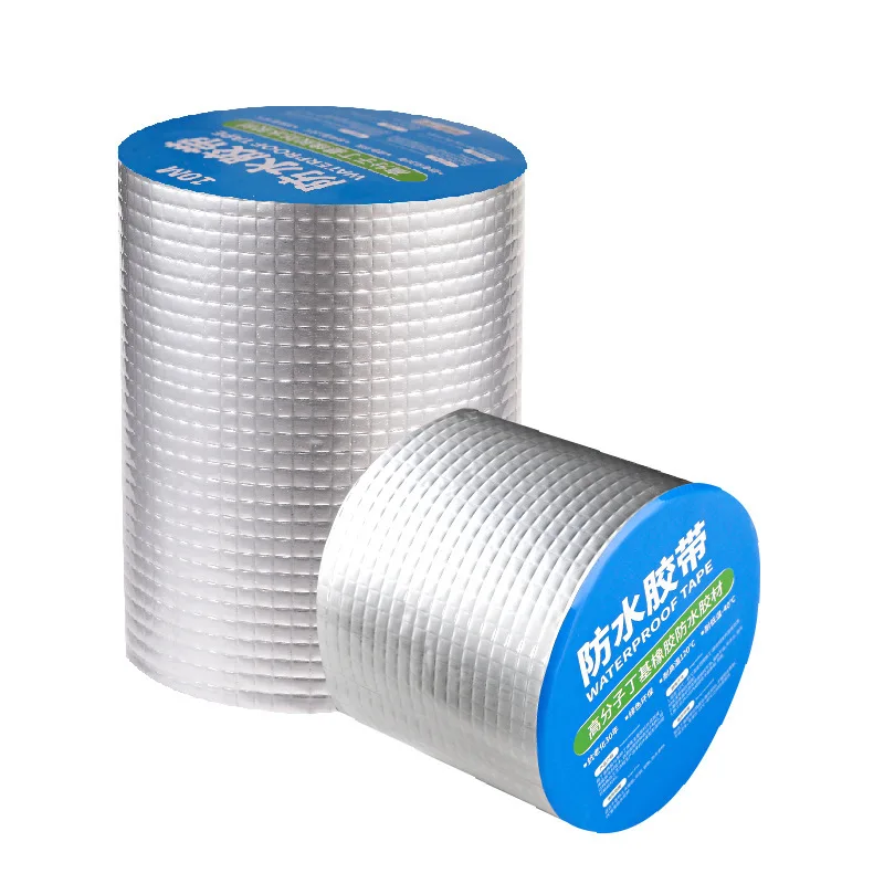 Aluminum Foil Waterproof Tape for Roof Road Sealing Aluminium Foil Sealant  Waterproof Rubber Bitumen Self Adhesive Butyl Tape