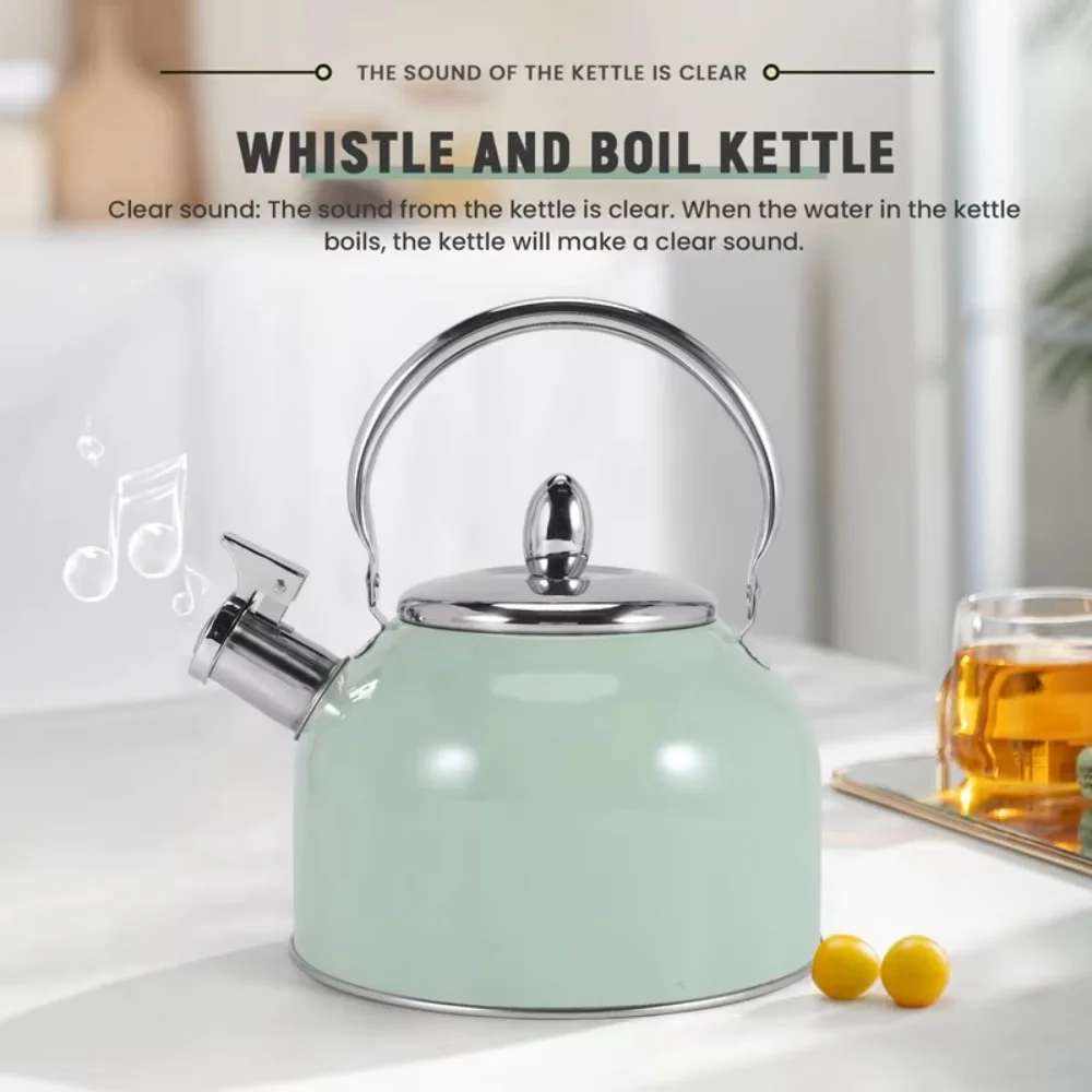 Small Bulk Order 3L Stainless Steel Japanese Whistling Tea Kettle with Color Painted Tea Kettle Water Pot