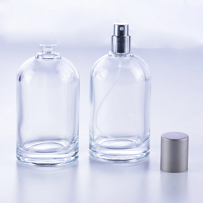 30 ml 50 ml 100 ml Selling Cylinder Round Empty Spray Car Fragrance Perfume Glass Bottle with Wooden Cap and Crimp Top