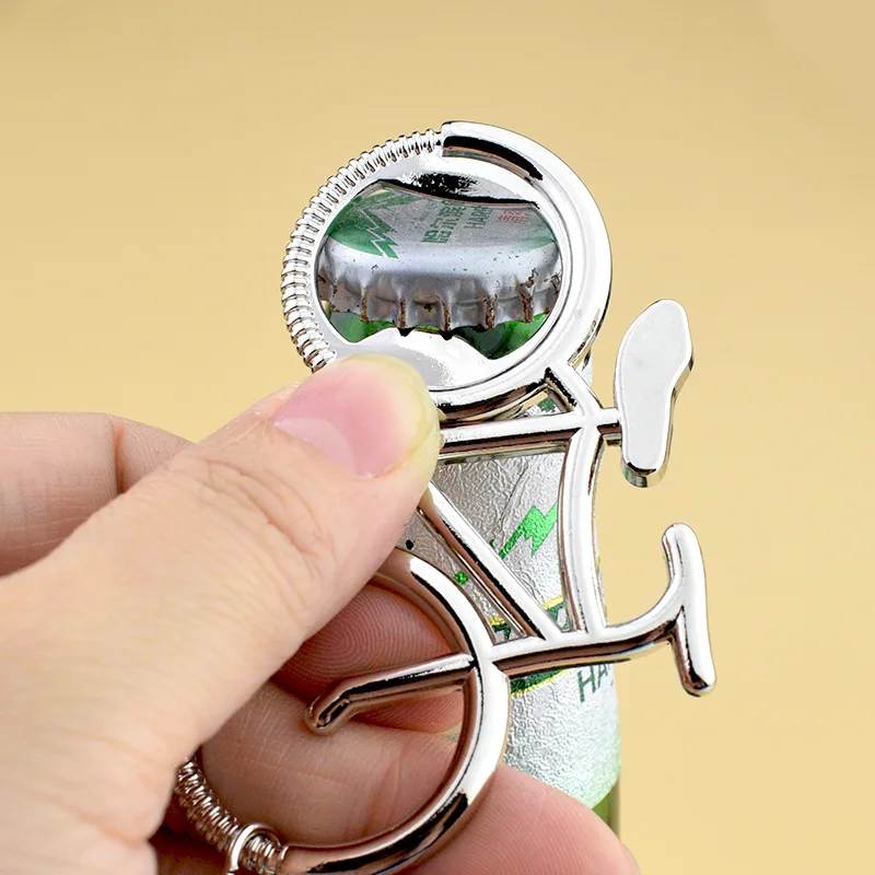 Creative Bike Poker Key Chain Design Custom Logo Keychain Craftwork Metal Bike Bicycle Bottle Opener Keychain Gift Wholesale