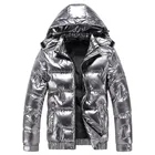 Coats Custom Men High Quality Winter Glossy Bubble Detachable Thin White Duck Down Thick Puff Jacket Hooded Men Coats
