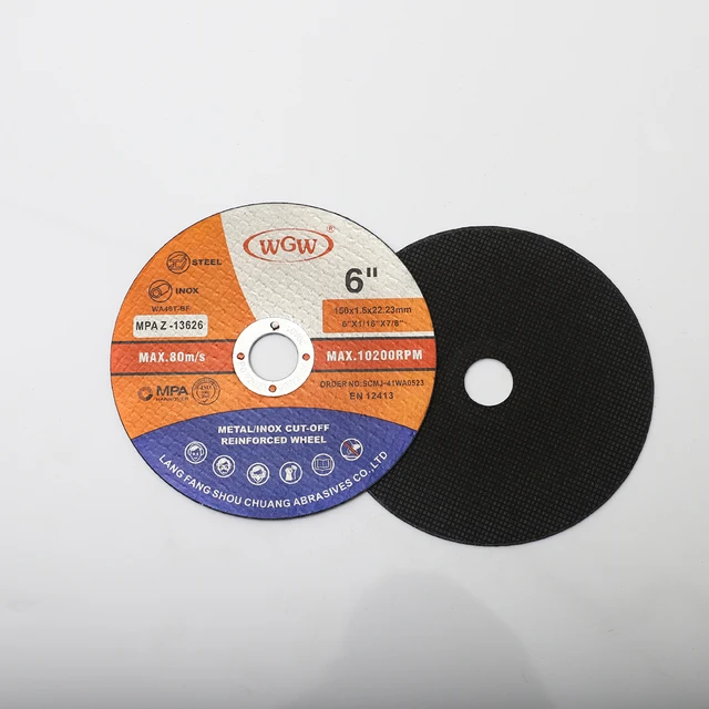 China Manufacturers Price 150x1.6x22.23mm Aluminium Oxide Metal Cutting Discs Cutting Disk For Iron
