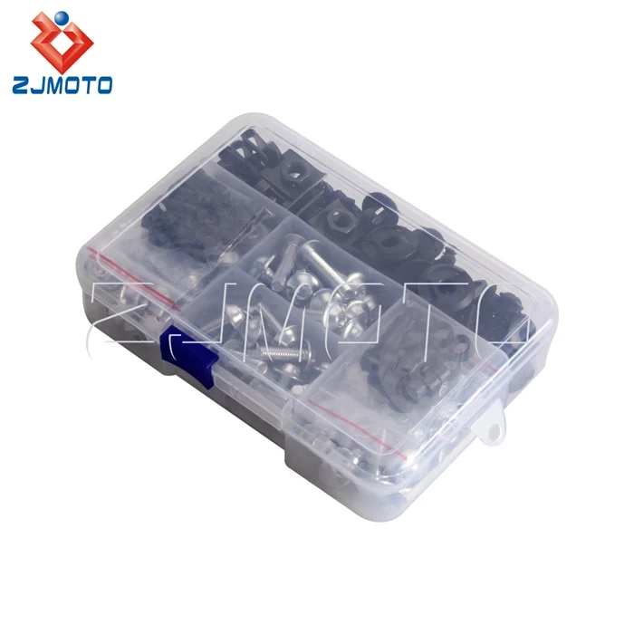 210Pcs/Set Motorcycle Fairing Bolt Fastener Clip Screw Nut Kit for Honda CBR Suzuki GSXR 600 750 1000 Kawasaki NINJA BMW Aprilia