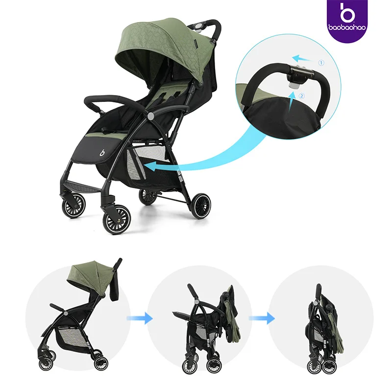 Baobaohao a10 Zusammen klappbarer leichter Kinderwagen faltbarer  Kinderwagen Kinderwagen Abnehmbarer Kinderwagen Kinderwagen