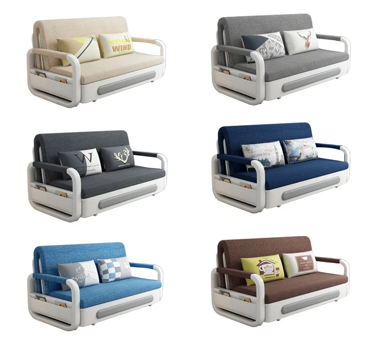 High Quality Pull Out Sofa Bed With Armchair Three Seats Couch