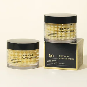 Wholesale OEM 50ml Facial Cream Private Label Deep Vita C Capsule Vitamin VC Derivatives Niacinamide Anti-Wrinkle Cream
