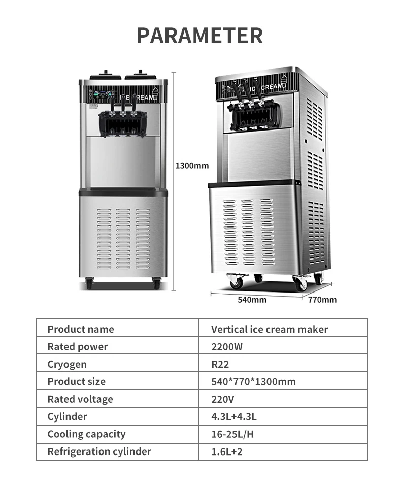 Commercial Stainless Steel Three Flavors Soft Serve Ice Cream Machine Buy Ice Cream Machine