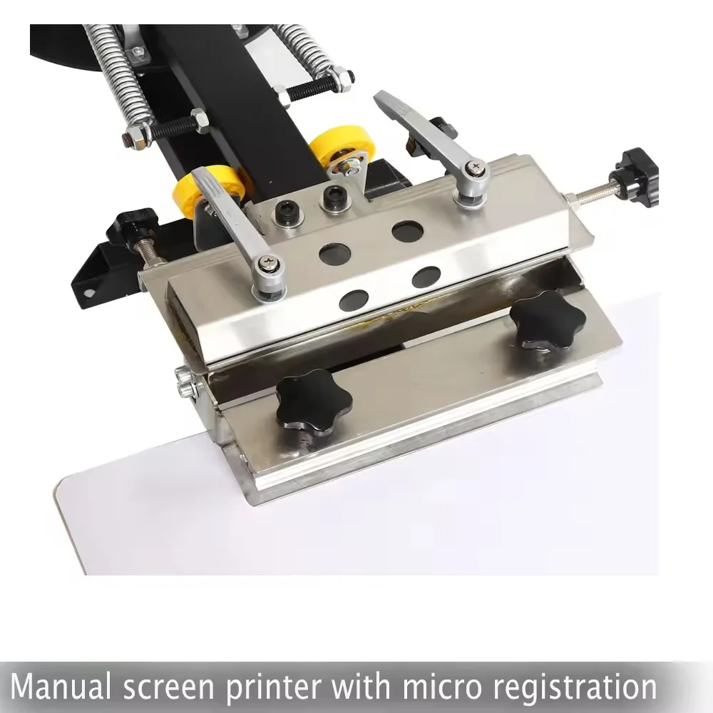 マイクロレジストレーション付き4色2ステーションシルクスクリーン印刷