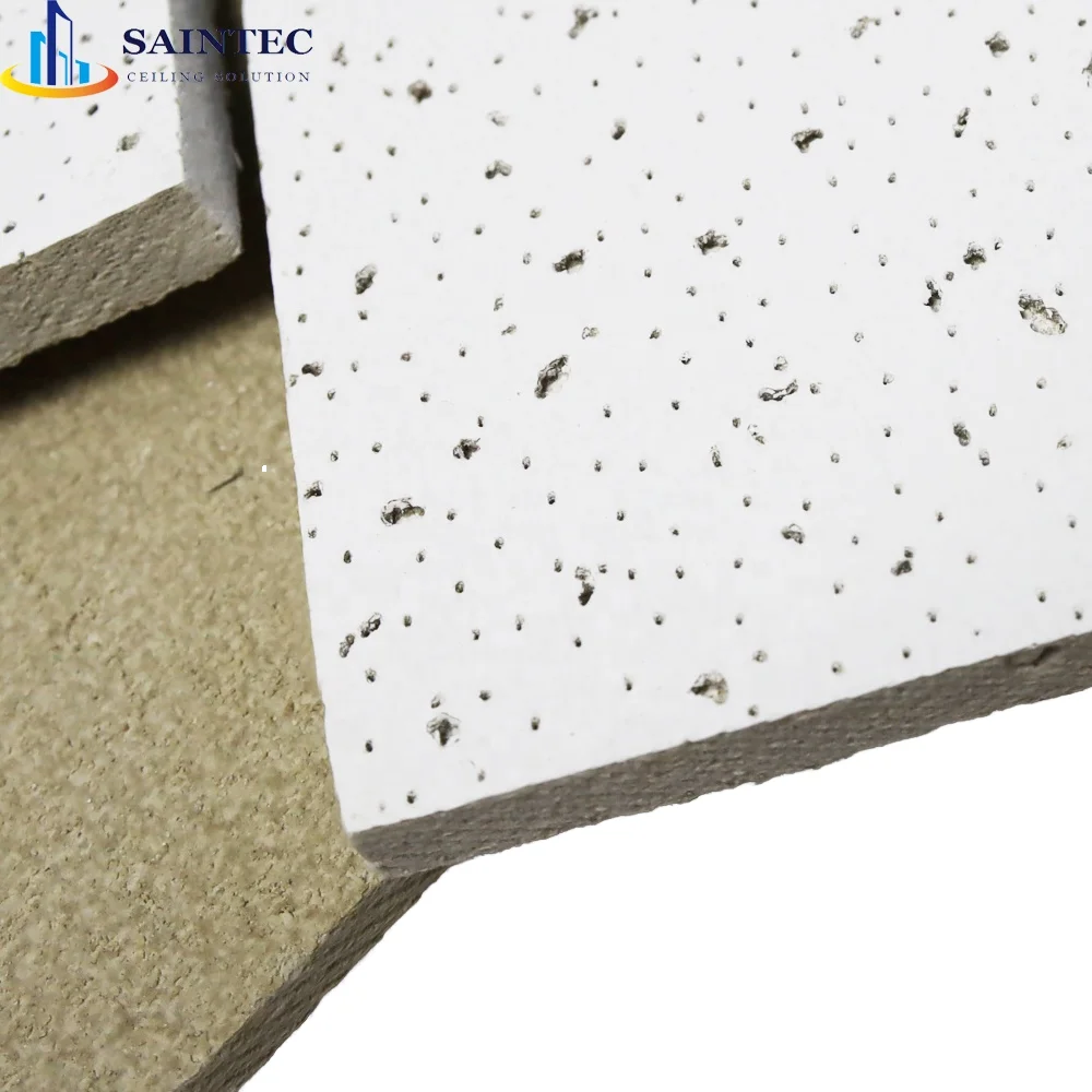 Custom 600X600 Acoustic Mineral Fiber Board Ceiling Tiles Modern Square Artistic Design Fireproof Waterproof Heat Insulation