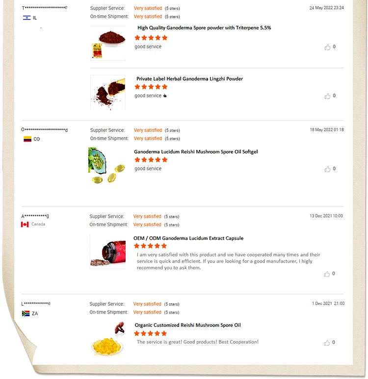Herbal Supplements Organic Reishi Mushroom Ganoderma Polysaccharide Extract Powder