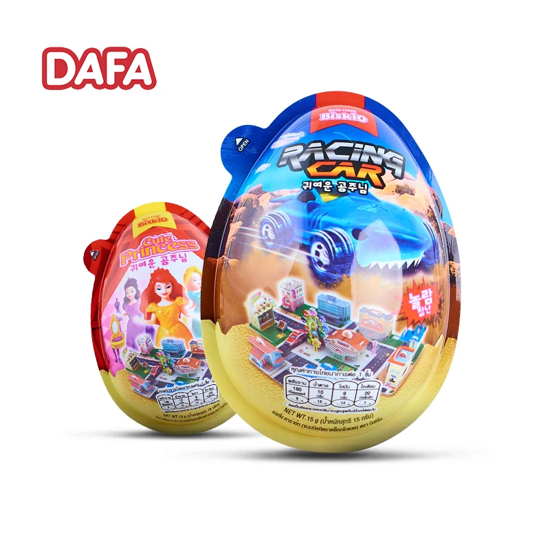 Size 4 Princess & Car Egg - Dafa Food Chocolate & Toys