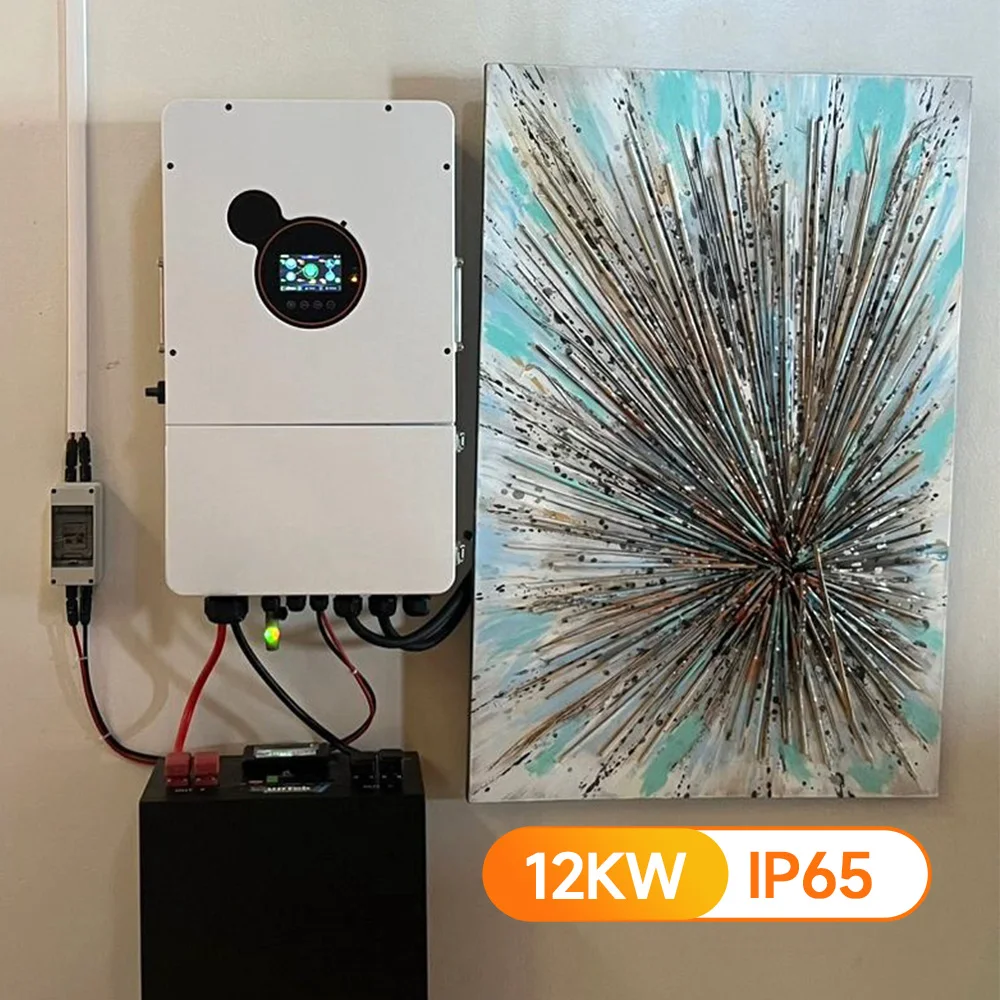 Grandtech 48-V-Solar-Speicher-Wechselrichter, 8 kW, 10 kW, 12 kW, UL1741, geteilte Phase, 120/240 V, Hybrid-Solar-Wechselrichter mit WLAN-Funktion für Lithium-Akkus