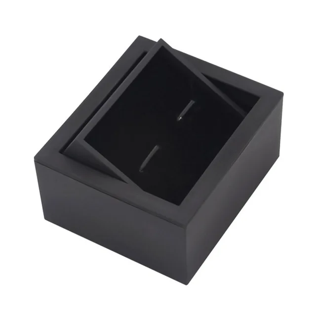 Wholesale Elegant Mat Black Rotating Cufflink Box Custom Trendy Jewelry Premium Packaging Display Cases Boxes