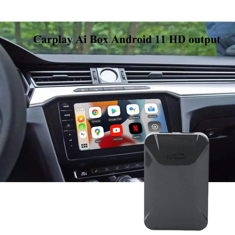 CP-308 Carplay Box Android 11 for audiカーオーディオインターフェイス、ワイヤレスcarplay android  auto net♫ youtube playing 4 + 64GB