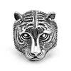 Tiger Head/Antique Silver