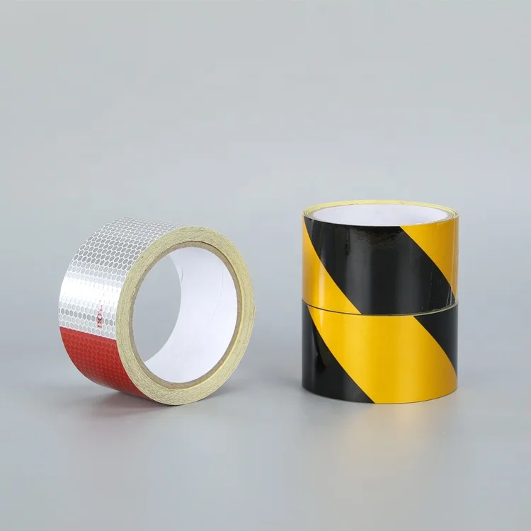 25 м красно-желтая СОЛАС прозрачная УФ-светоотражающая лента из полиэстера