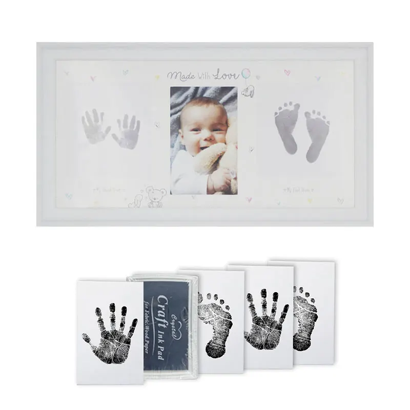 Newborn Baby Registration Collage With Handprint And Footprint Durable ...