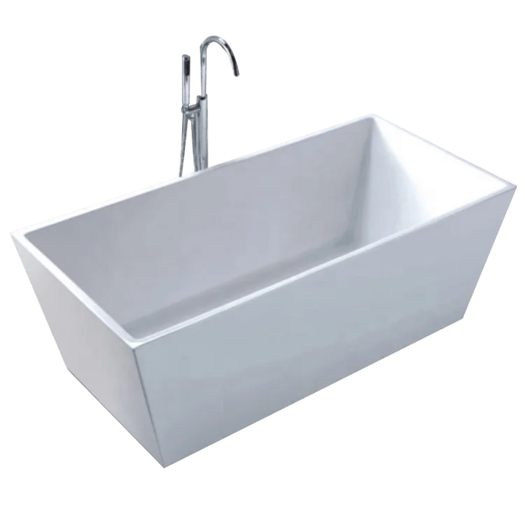 140 cm square Concrete Soaker Tub Small Deep Bathtub