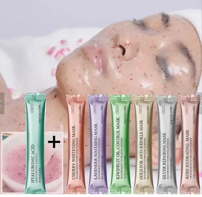 Маска для лица оптом спа коллаген Роза Гиалуроновая кислота мягкая маска Порошковая против старения морщин отшелушивающая