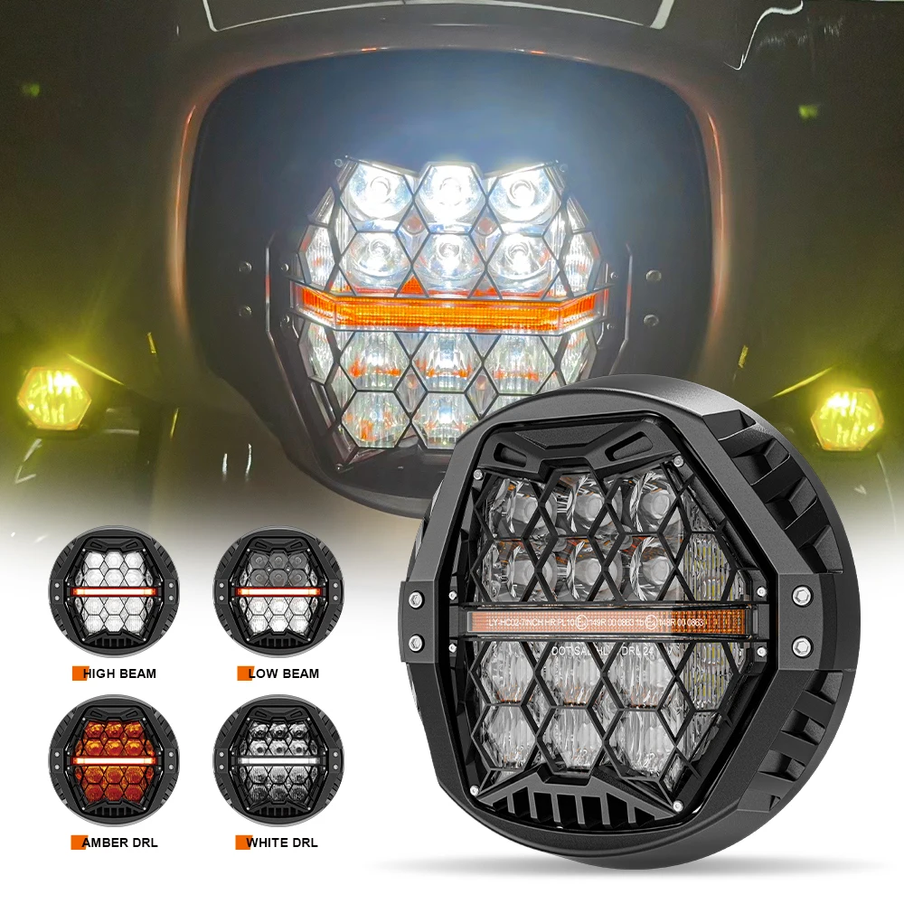 7インチLEDオートバイヘッドライトラウンド7 