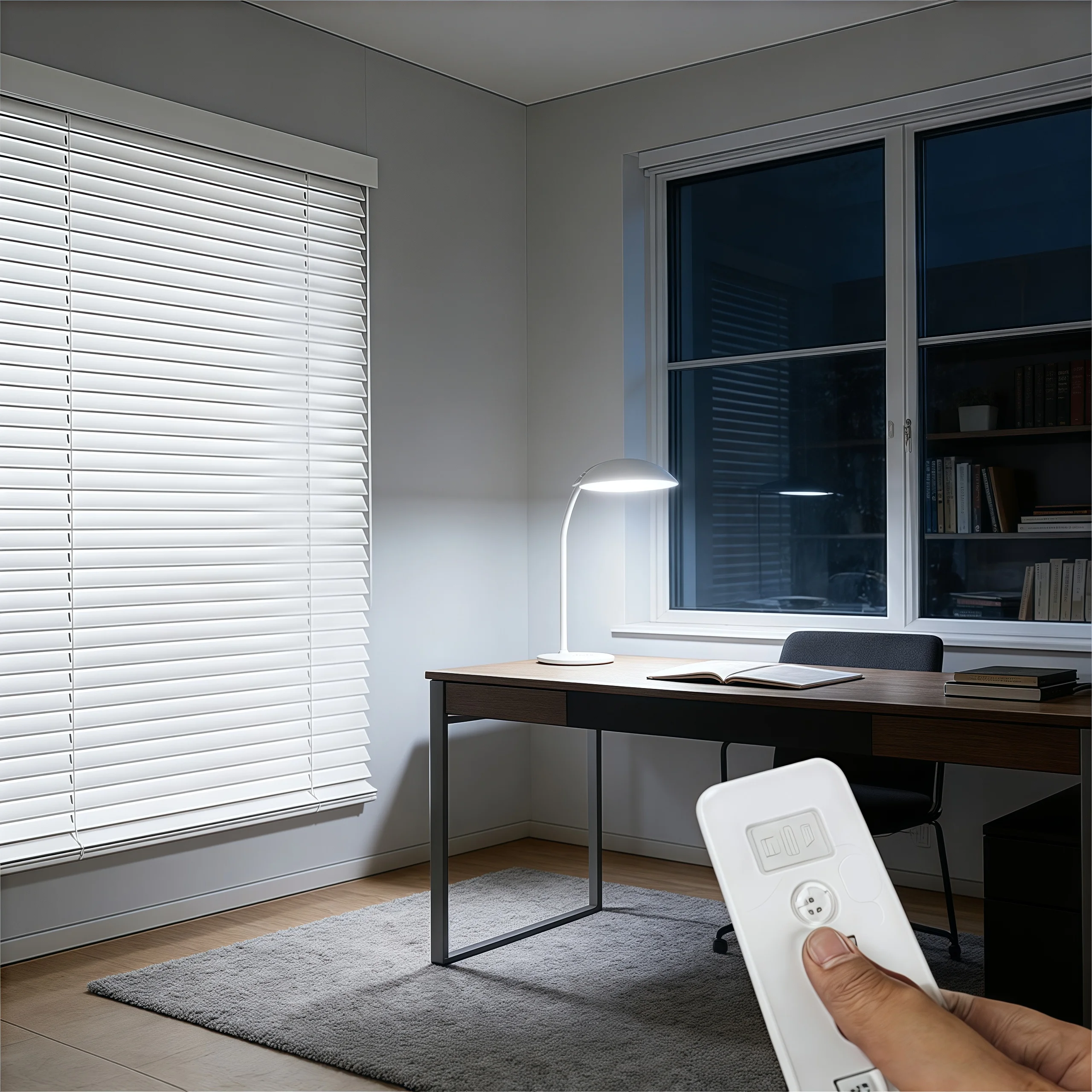 Remote Control Motorised Venetian Blinds Smart Home Window Shades for Home Office Modern  Privacy Control Easy Installation