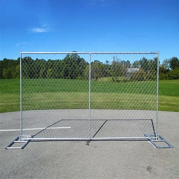 6x10 Galvanized Chain Link Mesh Fence Used Temporary Fence Panels For ...