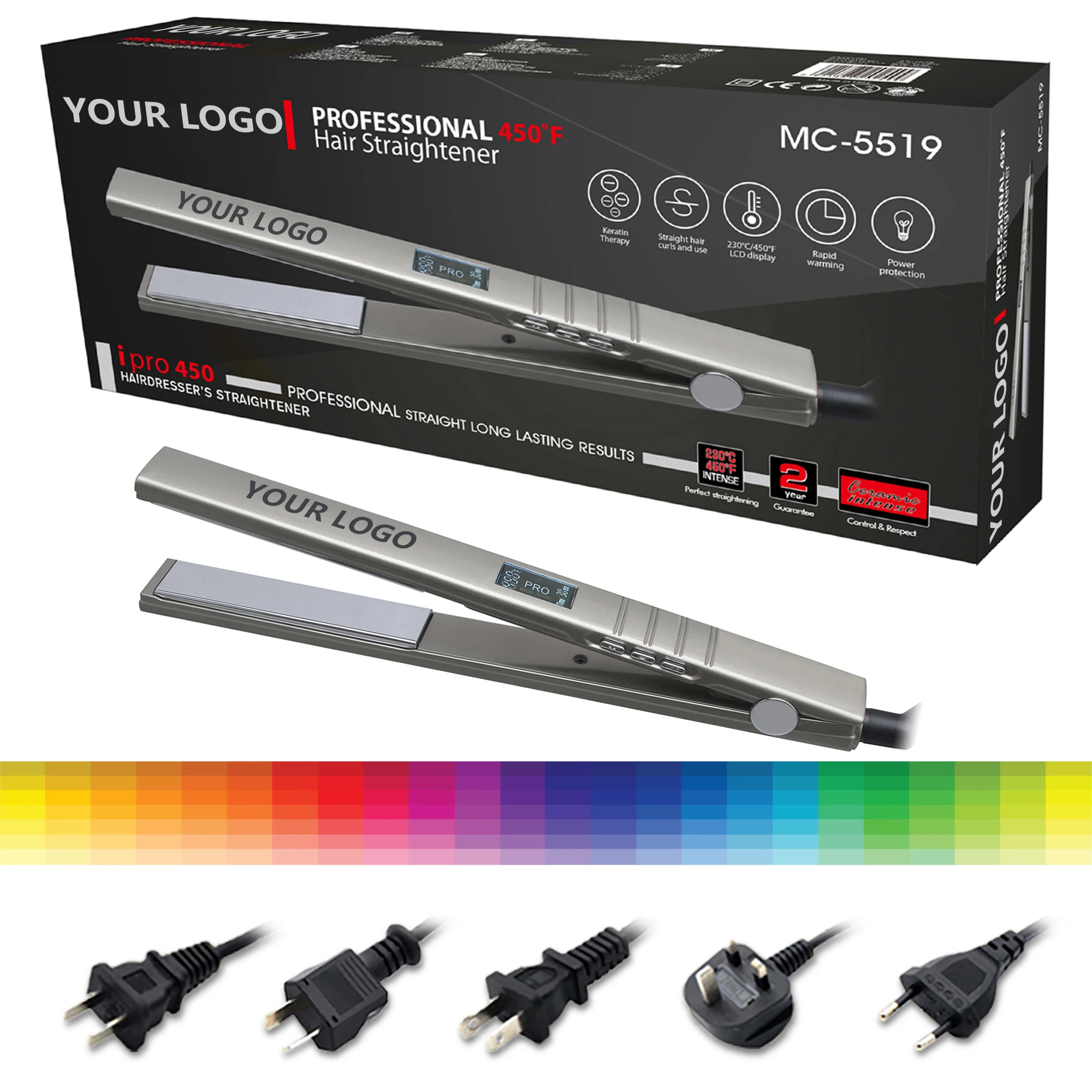 Brand new professional styler Professional Gray Hair Straightener with Multi-Temperature  main image 4