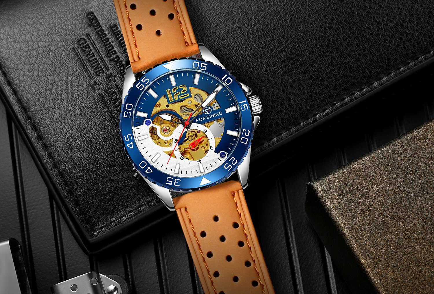 Forsining Factory Design Ceasuri Fast Shipping Boy Gift Decoration Automatic Watches Mens Luxury Mechanical Skeleton Wrist Watch