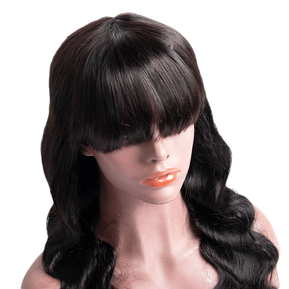 100 percent human hair wigs with bangs