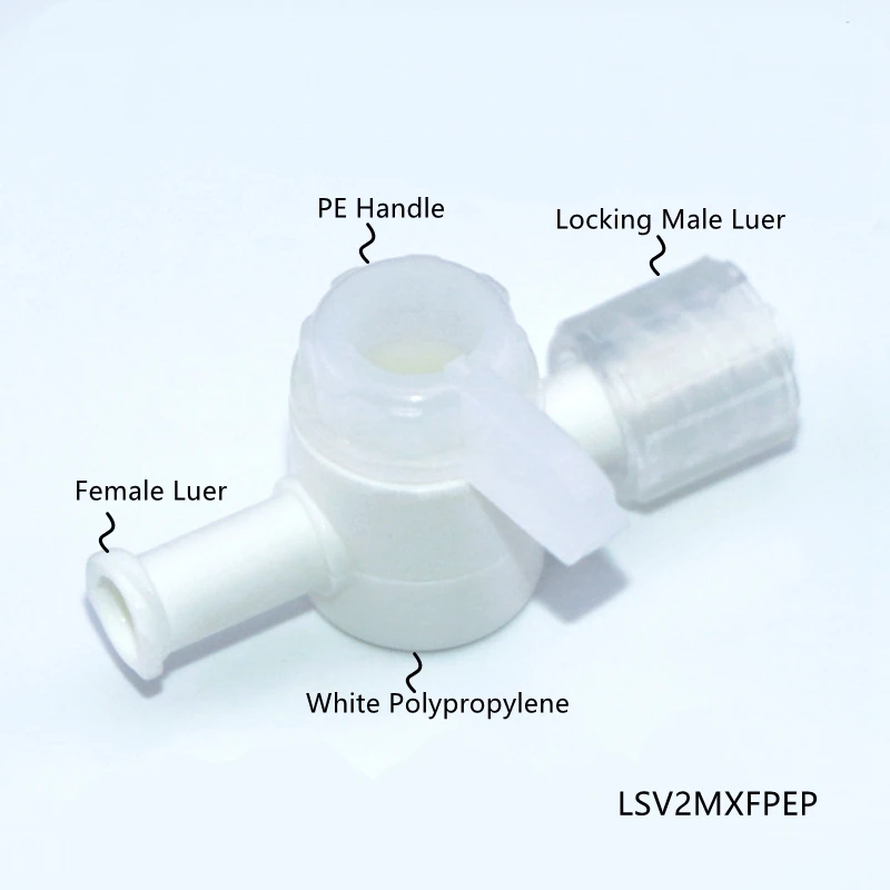 Ju Male Luer Slip To Female Luer Lock One Way Valve Medical Plastic