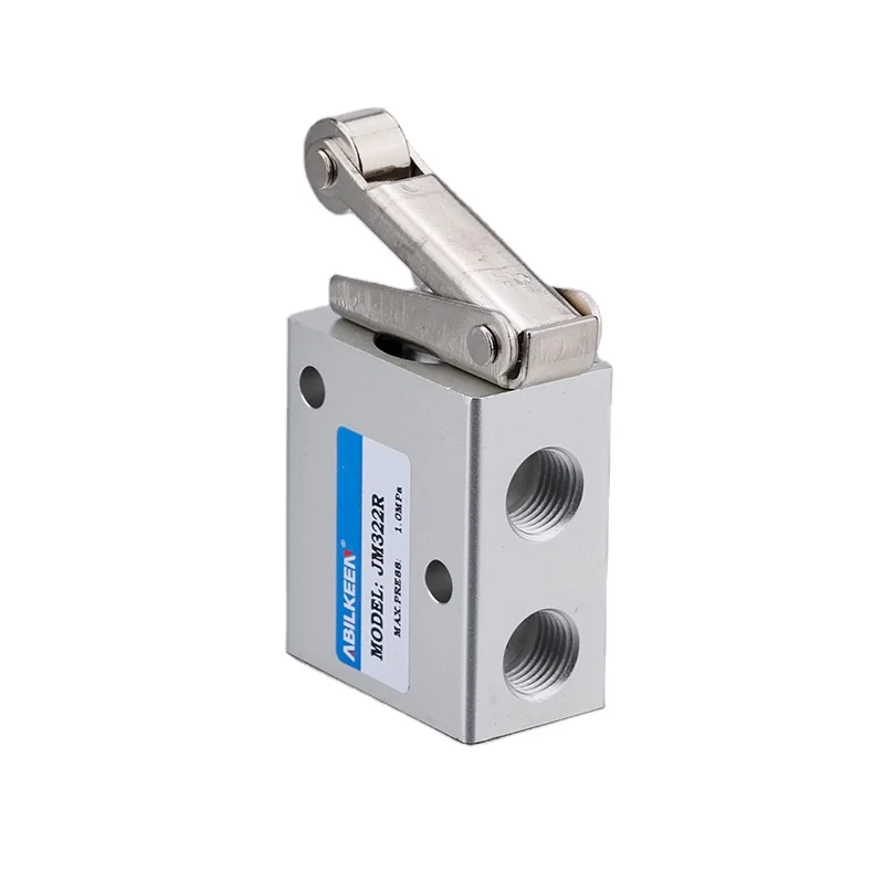 JM 3/2 Way Hand Operated Manual Control 1/4'' NPT Air Pneumatic Push Button Mechanical Valve