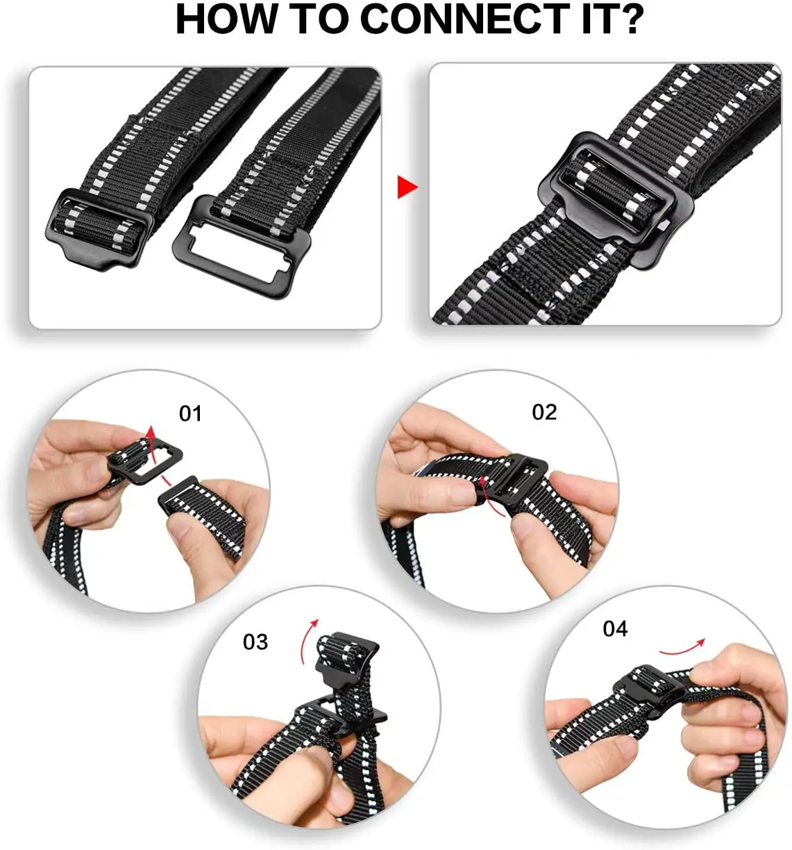 Oem 2 In 1 Dog Leash Detachable Reflective Dog Leash With Car Seat Belt