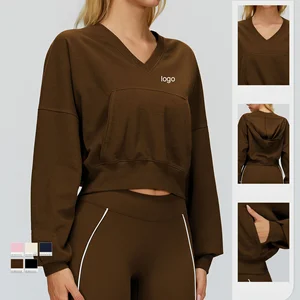 Custom Oversized Hoodies Digital Print logo Cotton Windproof Gym Clothes for Women Fitness Heayweight Sportswear