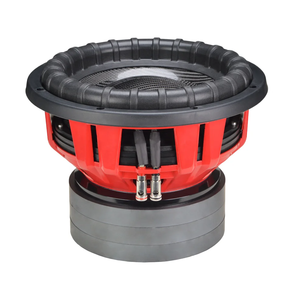 subwoofer automotriz de 12 pulgadas con 2000 W RMS y bobina de voz de 4 pulgadas, Xmax ±22,5 mm, para sonido de alta calidad; altavoz con cable de aluminio de 4 capas, modelo 12100-027T-BX