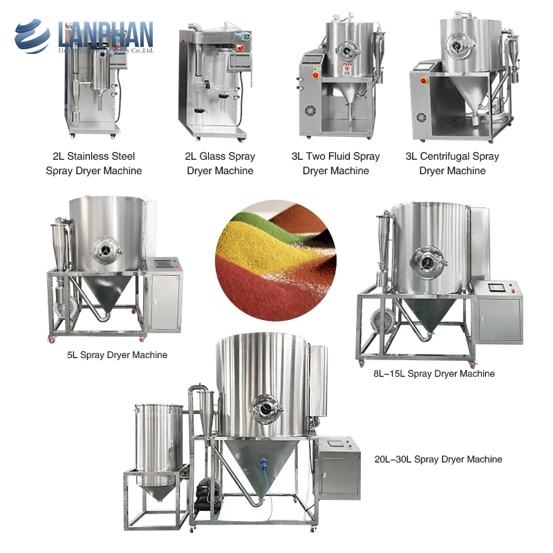 Laboratory Scale Syrup Milk Fruit Honey Food Powder Spray Dryer 10Kg