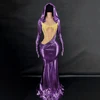 Purple with gold crystals