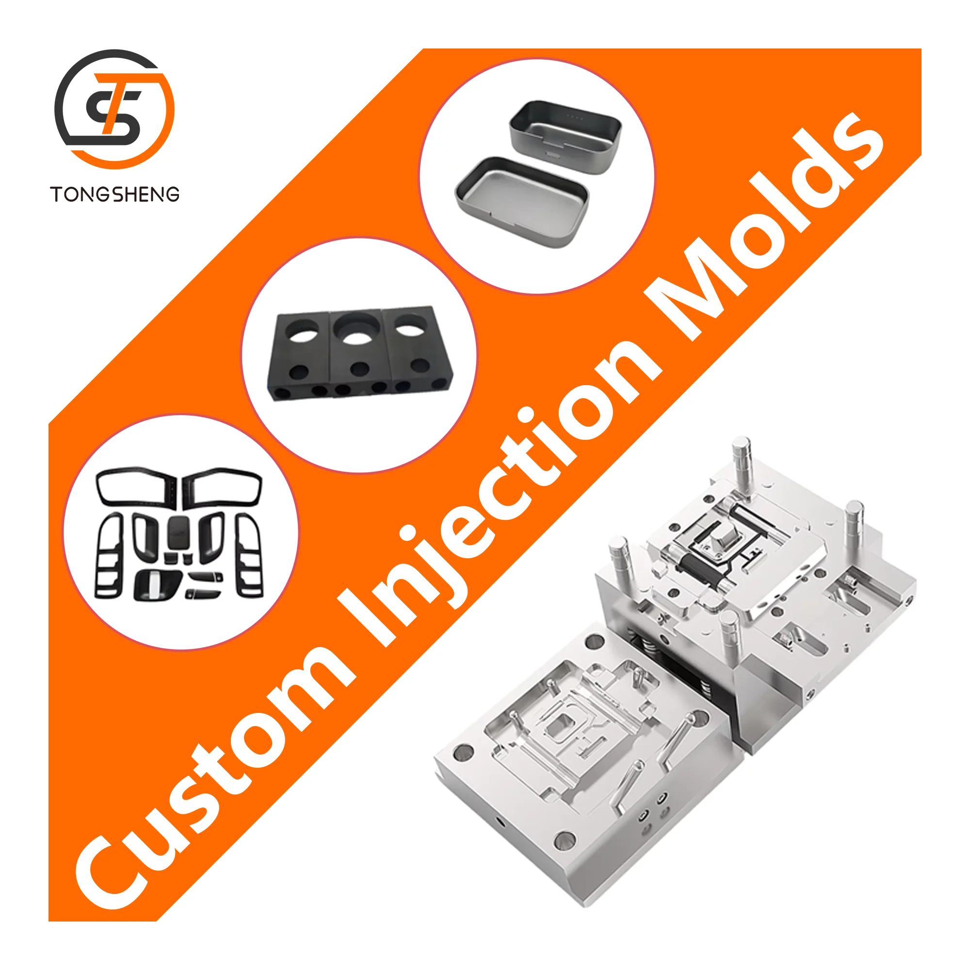 Mould Factory High Precision Custom Injection Molds for  Car Parts Injection Molded Helmet Switch Injection Molding