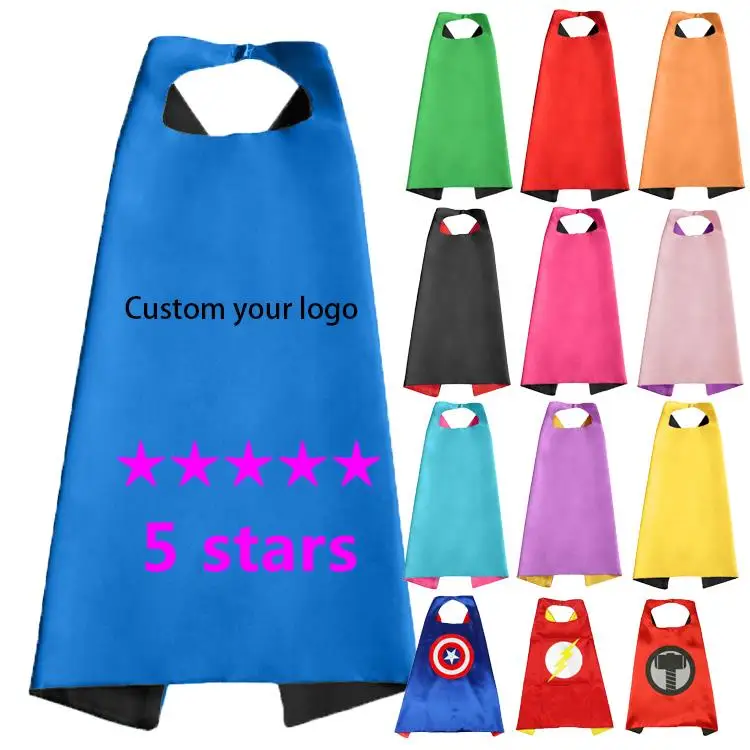 Print Polyester Unisex White Cheap Adult Hero Red logo Lightweight Black Fan Frozen Elsa Dress Cape
